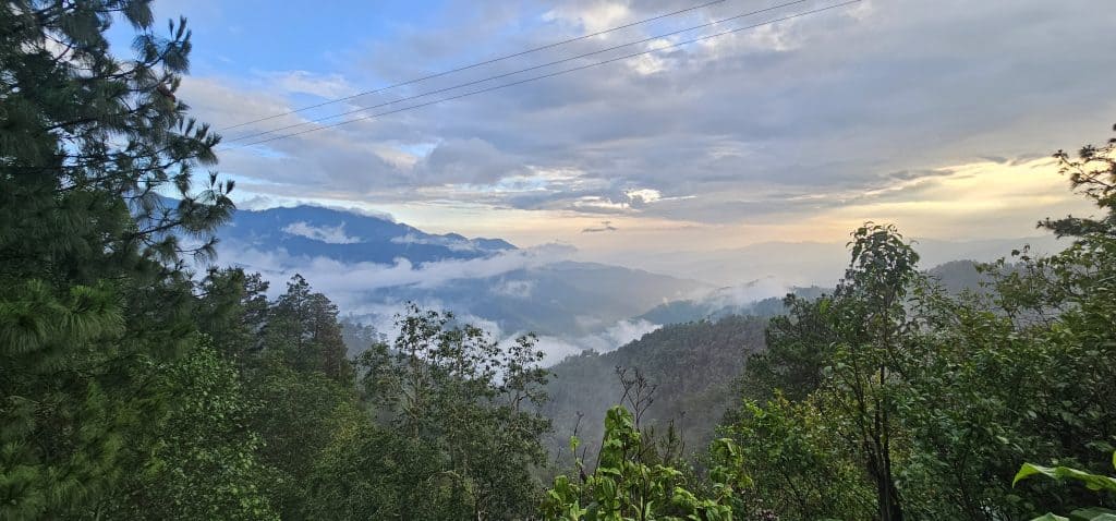 View of the mountains in San Jose del Pacifico