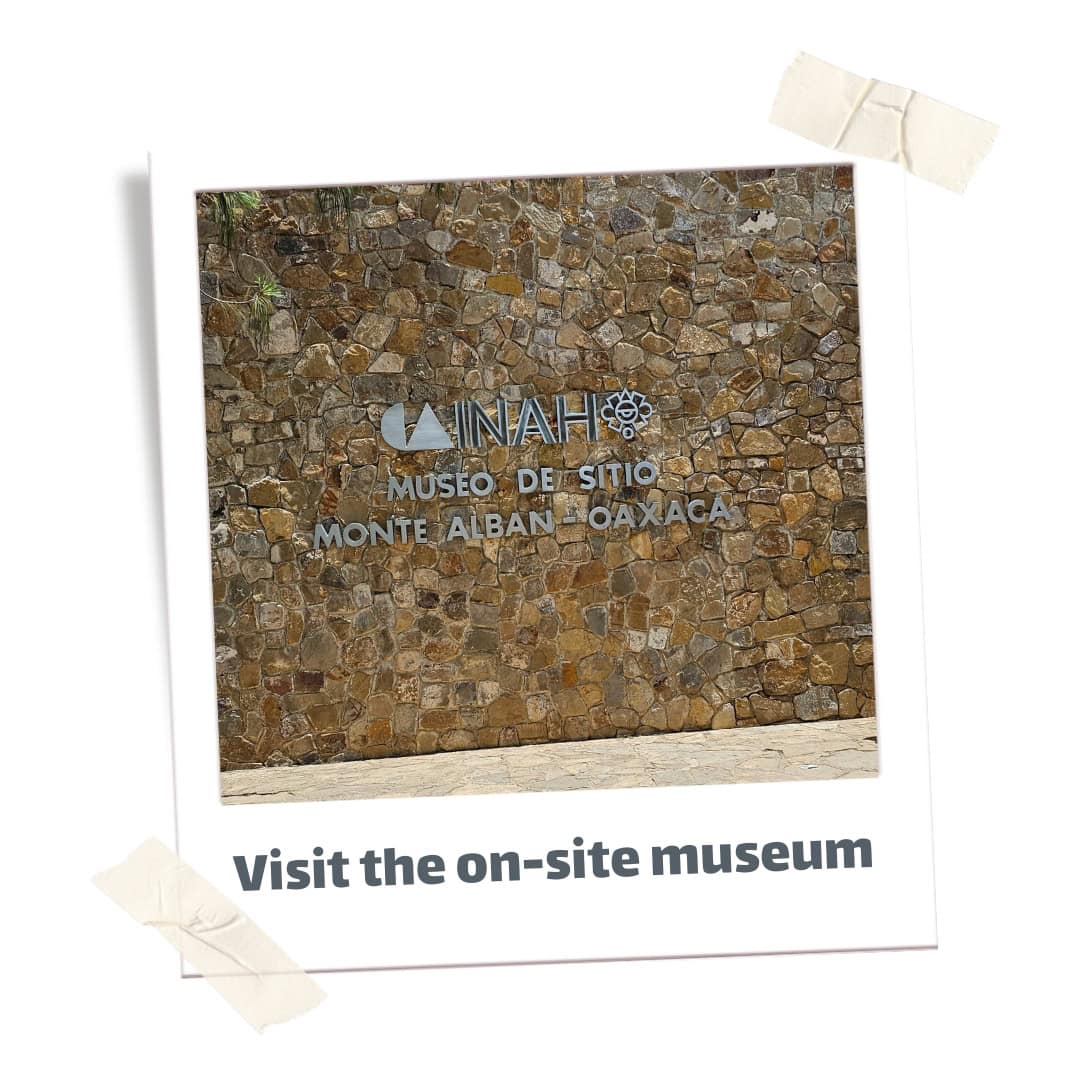 Image of on-site museum entrance at Monte Alban.