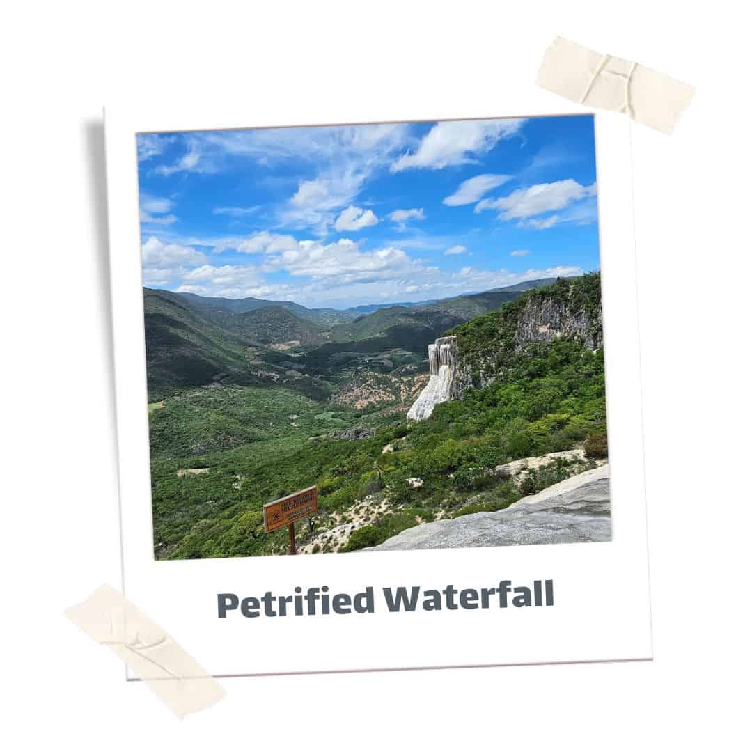 Image of petrified waterfall at Hierve de Agua