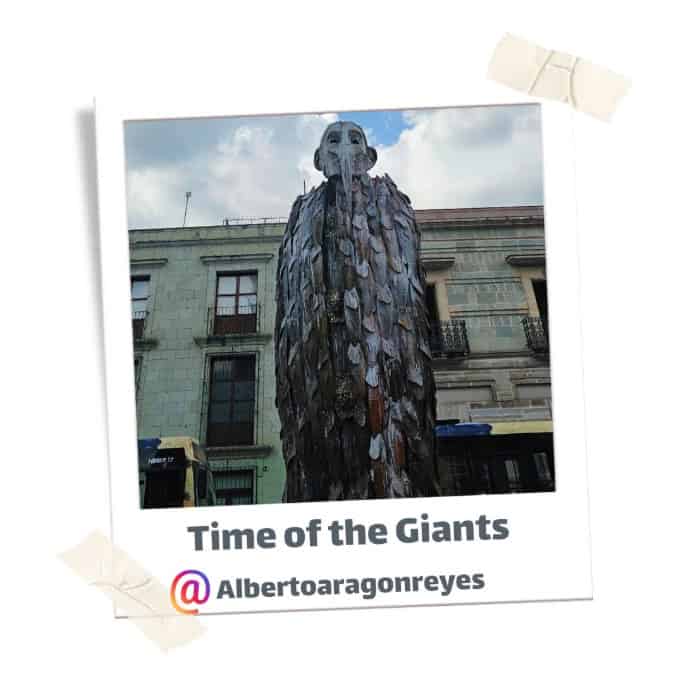 Giant metal sculpture in Oaxaca City