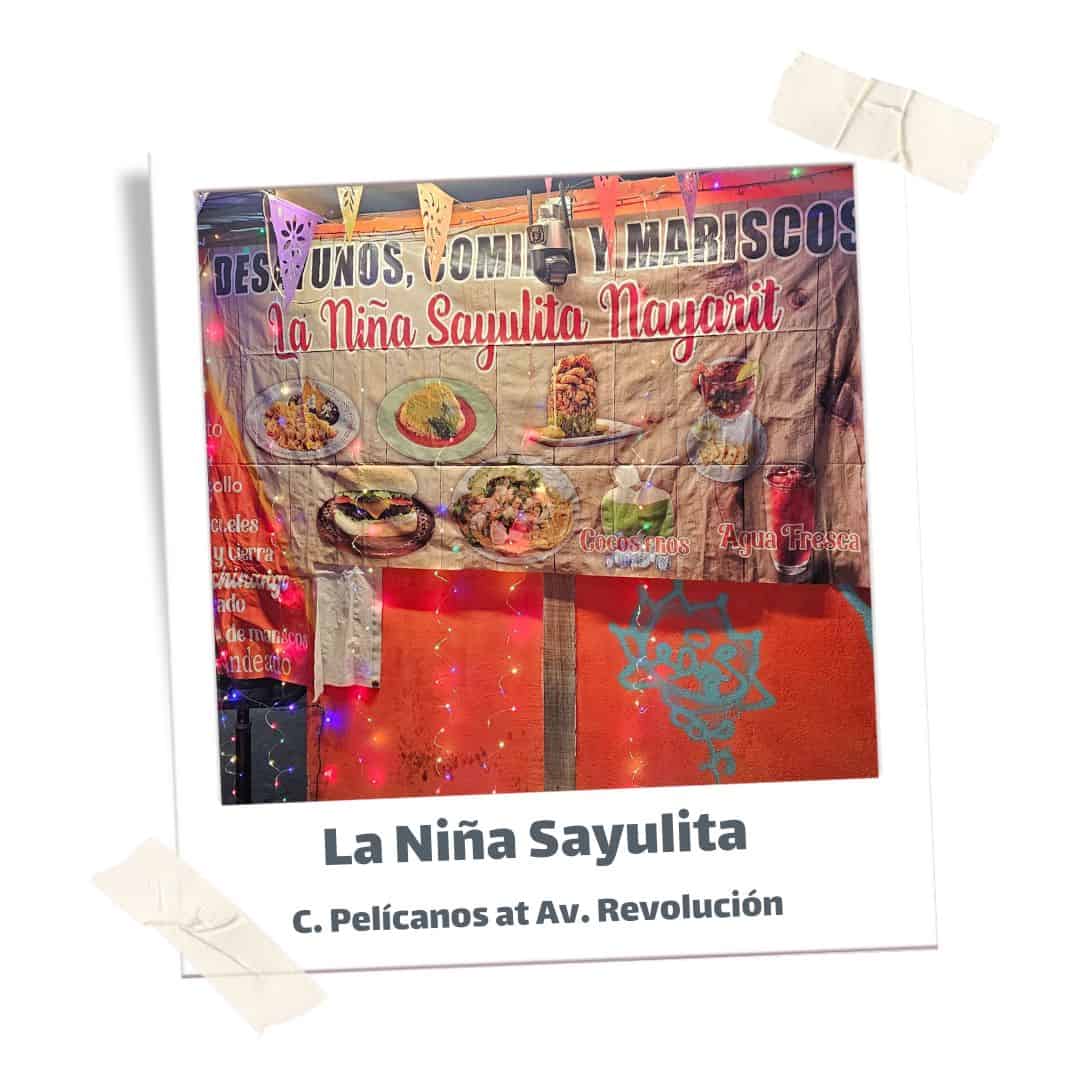 La Nina Sayulita Restaurant sign in Sayulita. A hidden gem restaurant