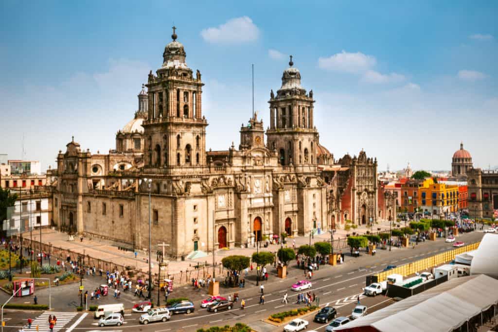 Metropolitan Cathedral, Mexico City Zócalo. 