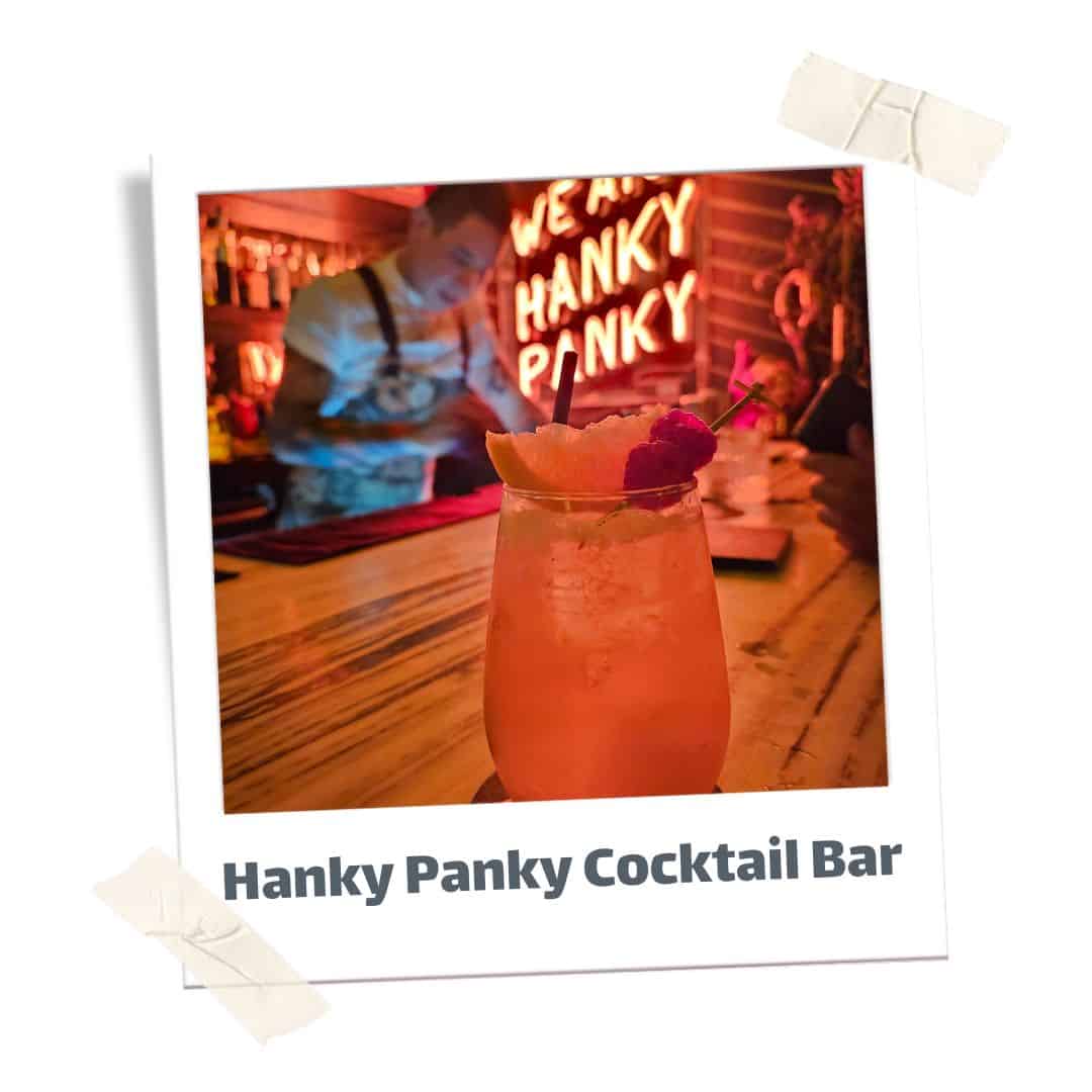 Fancy cocktail at Hanky Panky cocktail bar in CDMX