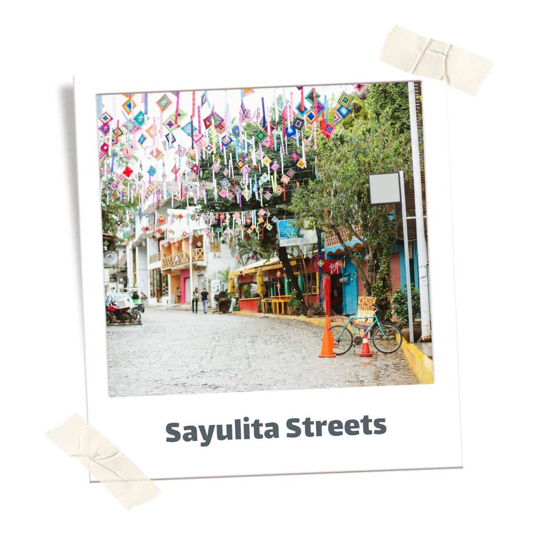 Sayulita streets in Mexico. 