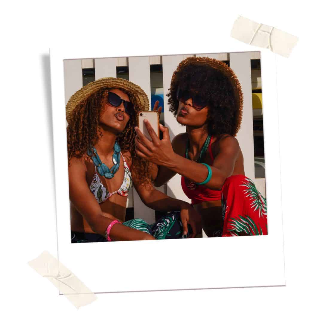 Two black women solo female travel in Mexico. 